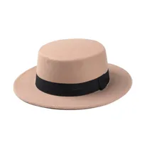 Women's Solid Color Flat Eaves Light Body British Style Fascinator Hats main image 3