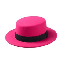 Women's Solid Color Flat Eaves Light Body British Style Fascinator Hats sku image 10