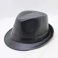 Unisexe Couleur Unie Sertissage Corps De Lumière Style Vintage Style Moderne Chapeau Fédora main image 4