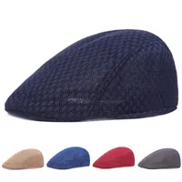 Unisex Solid Color Flat Eaves Vintage Style Vacation Beret Hat main image 1