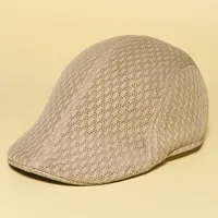 Unisex Solid Color Flat Eaves Vintage Style Vacation Beret Hat main image 4