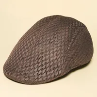 Unisex Solid Color Flat Eaves Vintage Style Vacation Beret Hat main image 5