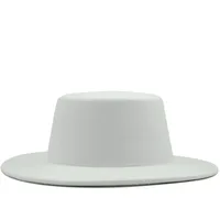 Unisex Solid Color Flat Eaves Light Body Modern Style British Style Straw Hat main image 3