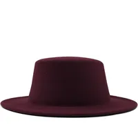 Unisex Solid Color Flat Eaves Light Body Modern Style British Style Straw Hat main image 4