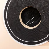 Femmes Noeud D'Arc Grand Avant-Toit Style Moderne Chapeau De Paille main image 4