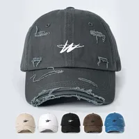 Unisex Geometric Curved Eaves Embroidery Casual Simple Style Streetwear Baseball Cap main image 1