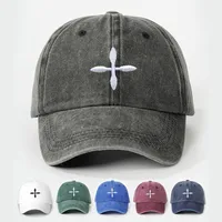 Unisex Cross Curved Eaves Embroidery Casual Simple Style Streetwear Baseball Cap main image 1