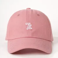 Unisexe Numéro Avant-Toit Incurvé Broderie Décontractée Style Simple Vêtement De Rue Casquette De Baseball main image 3