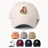 Unisex Horse Curved Eaves Embroidery Casual Simple Style Streetwear Baseball Cap main image 1