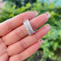 Geometric French Style Sweet Zircon Copper 18K Gold Plated Silver Plated Open Rings Inlay main image 6