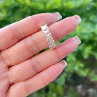 Geometric French Style Sweet Zircon Copper 18K Gold Plated Silver Plated Open Rings Inlay main image 8
