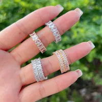 Geometric French Style Sweet Zircon Copper 18K Gold Plated Silver Plated Open Rings Inlay main image 9