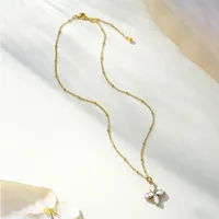 Élégant Glamour Femme Acier Inoxydable 304 Fleur Femmes Ensemble De Bijoux main image 8