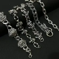 Skull Hip-Hop Retro Zinc Alloy Bracelets Wholesale main image 1
