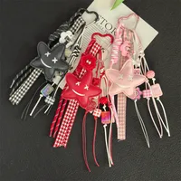 Mignon Faux Cuir Corde Star Nouer Fleur Femmes Pendentif De Sac Porte-Clés main image 1