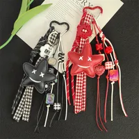 Lindo Cuero Sintético Soga Estrella Nudo Flor Mujeres Colgante De Bolsa Llaveros main image 3