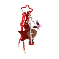 Modern Style Acrylic Alloy Silica Gel Guitar Star Tape Women's Bag Pendant Keychain main image 3
