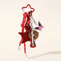 Modern Style Acrylic Alloy Silica Gel Guitar Star Tape Women's Bag Pendant Keychain sku image 1