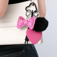 Cute Sweet Resin Plush Zinc Alloy Peach Bear Heart Shape Women's Bag Pendant Keychain main image 2