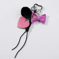 Cute Sweet Resin Plush Zinc Alloy Peach Bear Heart Shape Women's Bag Pendant Keychain main image 4