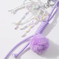 Dulce Resina Soga Aleación De Zinc Estrella Forma De Corazón Nudo Mujeres Colgante De Bolsa Llaveros main image 3