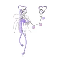 Dulce Resina Soga Aleación De Zinc Estrella Forma De Corazón Nudo Mujeres Colgante De Bolsa Llaveros main image 4