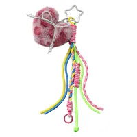 Modern Style Pu Leather Imitation Pearl Plush Star Heart Shape Knot Women's Bag Pendant Keychain main image 4