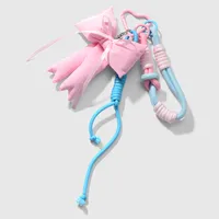 Dulce Resina Sintética Soga Aleación De Zinc Forma De Corazón Nudo De Lazo Llave Mujeres Colgante De Bolsa Llaveros main image 2