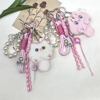 Mignon Peluche Empreinte De Patte Chat Femmes Pendentif De Sac Porte-Clés main image 3