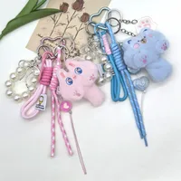Cute Plush Paw Print Cat Women's Bag Pendant Keychain main image 4