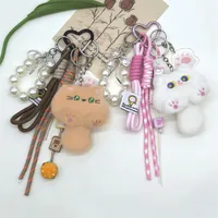 Cute Plush Paw Print Cat Women's Bag Pendant Keychain main image 5