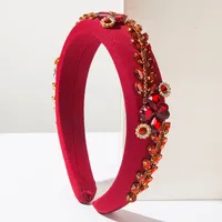 Women's Flower Cute Sweet Cloth Glass Hair Band sku image 1