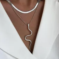 Snake Elegant Vintage Style Simple Style Alloy Long Necklace Wholesale main image 3