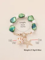 Grava Aleación De Zinc Vacaciones Playa Estrella De Mar Concha Calcetín main image 2