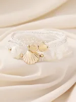 Plastic Zinc Alloy IG Style Casual Shell Anklet main image 6