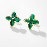 Élégant Glamour Femme Acier Inoxydable 304 Fleur Femmes Ensemble De Bijoux main image 5