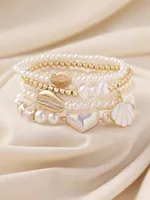 CCB Perle D'Imitation Plastique Hawaïen Style Coréen Coquille Bracelet De Cheville main image 7