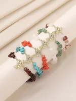 Natural Stone Zinc Alloy Vintage Style Preppy Style Vacation Butterfly Anklet main image 1