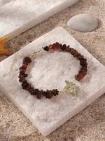 Natural Stone Zinc Alloy Vintage Style Preppy Style Vacation Butterfly Anklet sku image 4