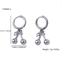 Elegant Lady 304 Stainless Steel Cherry 18K Gold Plated Women's Jewelry Set sku image 2