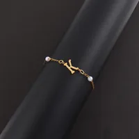 Letter Casual Simple Style Classic Style 304 Stainless Steel Artificial Pearl Copper Bracelets Wholesale main image 3