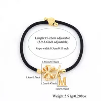 Letter Bow Knot Elegant Simple Style Classic Style 304 Stainless Steel Nylon Copper Drawstring Bracelets Wholesale main image 2