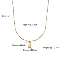Geometric Elegant Lady 304 Stainless Steel 18K Gold Plated Pendant Necklace Lobster Trigger Clasp Closure main image 2