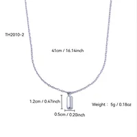 Géométrique Élégant Femme Acier Inoxydable 304 Plaqué Or 18K Pendentif Fermeture À Boucle De Type Homard main image 7