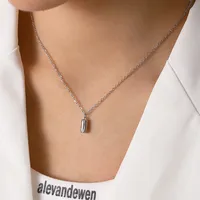 Géométrique Élégant Femme Acier Inoxydable 304 Plaqué Or 18K Pendentif Fermeture À Boucle De Type Homard main image 3