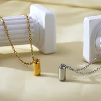 Geométrico Elegante Señora Acero Inoxidable 304 Chapados En Oro De 18K Collar Colgante Cierre Con Gatillo De Langosta main image 5