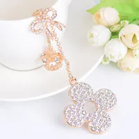 New Style Alloy Four Leaf Clover Women's Bag Pendant Keychain main image 2