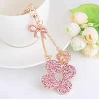 New Style Alloy Four Leaf Clover Women's Bag Pendant Keychain sku image 2