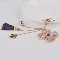 New Style Zinc Alloy Flower Women's Bag Pendant Keychain sku image 3