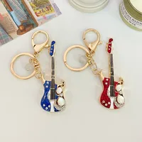 Modern Art Alloy Guitar Unisex Bag Pendant Keychain main image 1